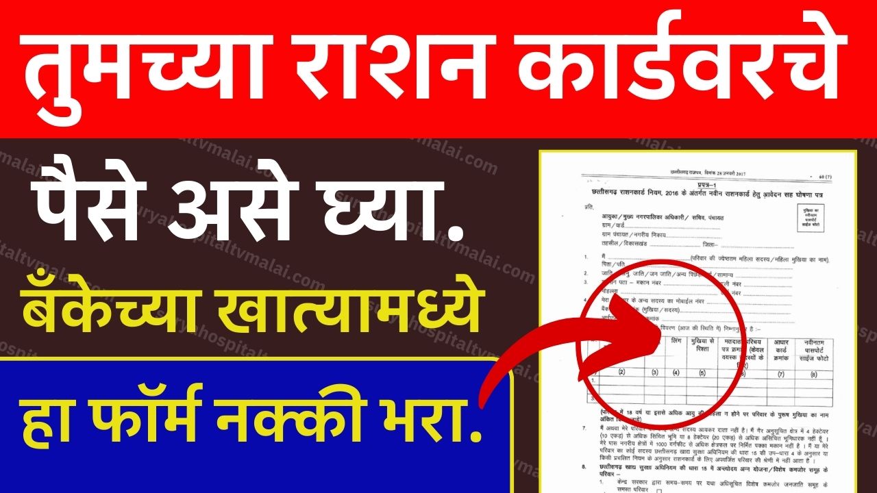 Ration card money list